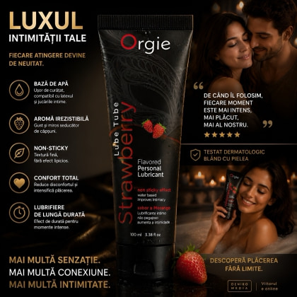 Lubrifiant Aromat Orgie Lube Tube Strawberry 100ml 2