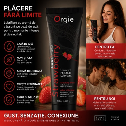 Lubrifiant Aromat Orgie Lube Tube Strawberry 100ml 4