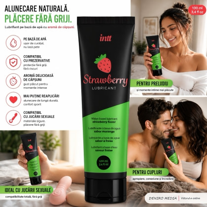 Lubrifiant Intt Strawberry Tube Pack cu Căpșuni 100 ml 6