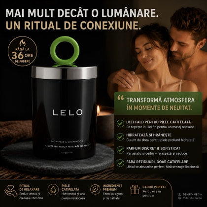Lumânare De Masaj Lelo Candle Snow Pear And Cedarwood 3