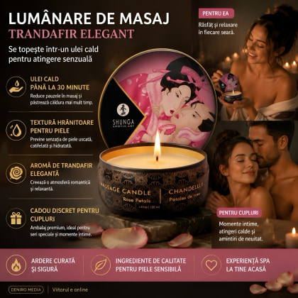 Lumânare Masaj Shunga Petale Trandafir 5