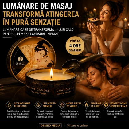Lumânare Masaj Shunga Vanilie 30ml 3