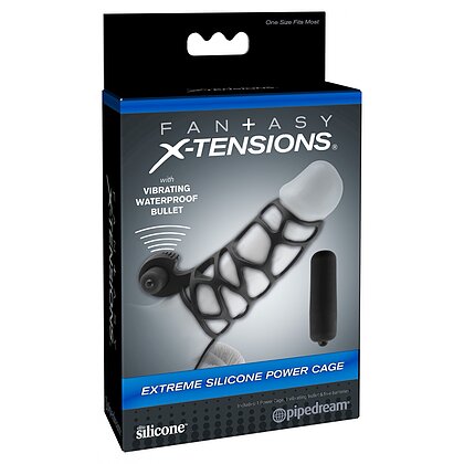 Manșon FX Extreme Silicone Power Cage Negru 5