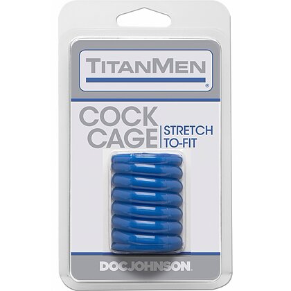 Manșon Penis TitanMen Penis Cage Albastru 2