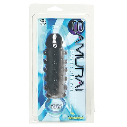 Manșon Samurai pentru Penis cu Noduli și Extensie Negru 2