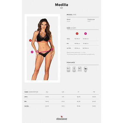 Set Obsessive Medilla Negru XL-2XL 5