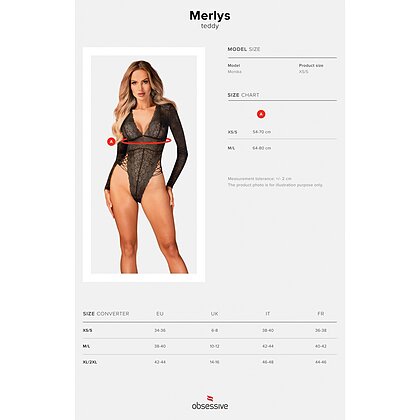 Body Obsessive Merlys Negru M-L 5