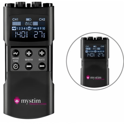 Mystim Tension Lover 2, EStim Reîncărcabil cu 2 Canale Negru 4