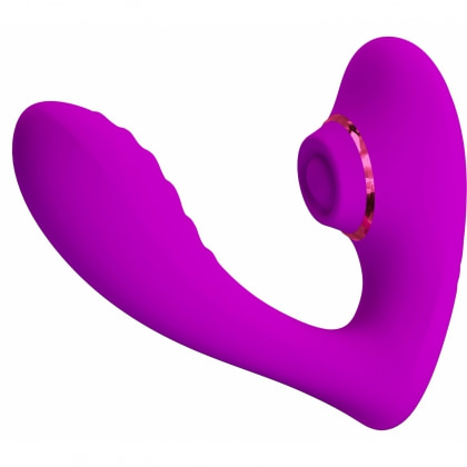 Nauty Stimulare Dublă 10 Vibrații Vaginale 7 Pulsații Clitoris Roz
