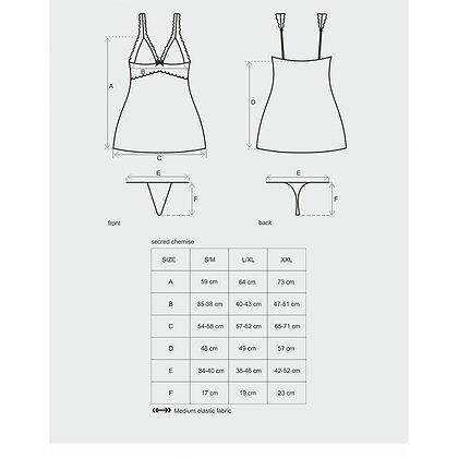 Neglijee Obsessive Secred Roșu 2XL 4