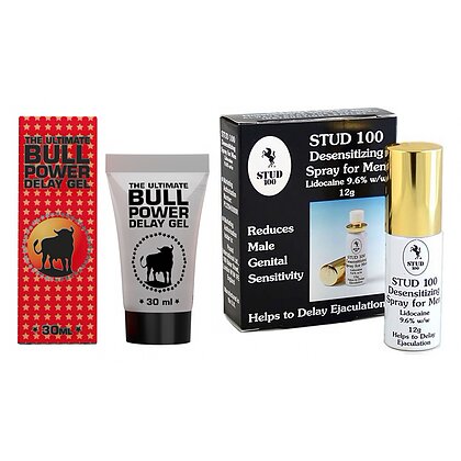 Pachet Spray Stud 100 Original + Gel Ejaculare Prematură Bull Power Delay 30ml