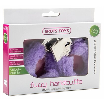 Cătușe Shots Toys Furry Handcuffs Mov 2