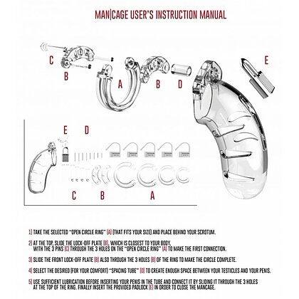 Cușca Penis ManCage Transparent 3
