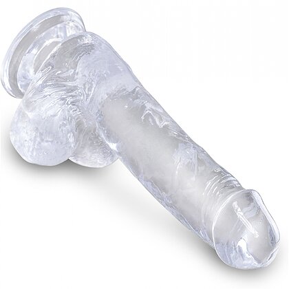 Dildo Realistic Cu Testicule Transparent 3