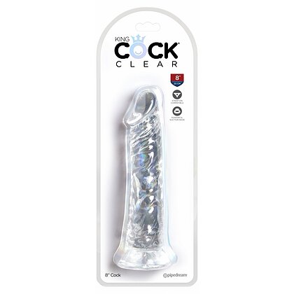 Dildo Realistic King Penis 8 Inch Transparent 4