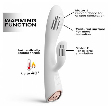 Vibrator Rabbit Dorcel Flexi Heating Alb 6