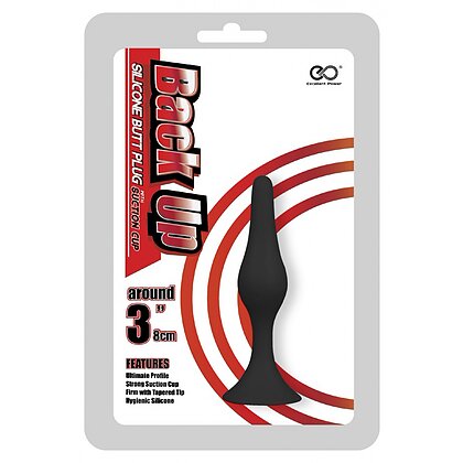 NMC Back Up 3 – Plug Anal Din silicon cu Ventuză 8 cm Negru 2