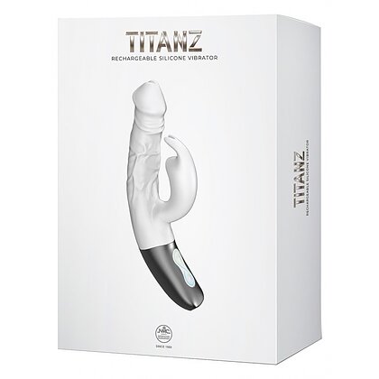NMC Titanz 7 — Vibrator Din silicon, 10 Vibrații +10 Rotații Alb 8