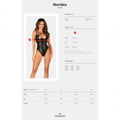 Body Obsessive Norides Negru M-L 5