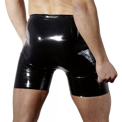 Pantaloni Latex Cu Gaură Negru XL 2