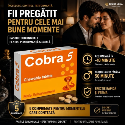 Pastile Masticabile Cobra pentru Erecție 5 Bucăți 2