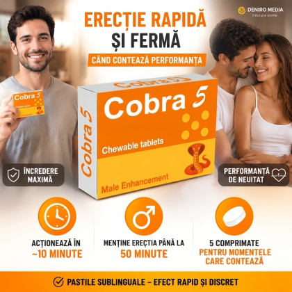 Pastile Masticabile Cobra pentru Erecție 5 Bucăți 4