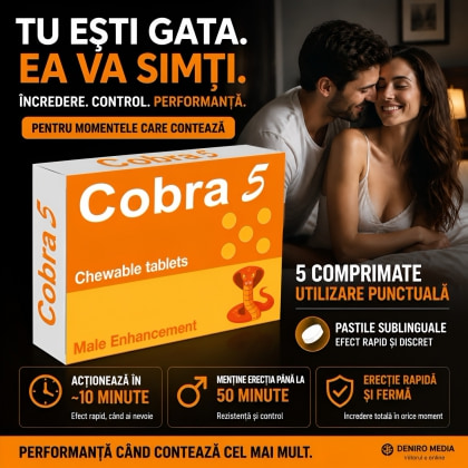 Pastile Masticabile Cobra pentru Erecție 5 Bucăți 3