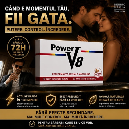 Pastile Power V8 pentru Erecție și Potență 8buc 2