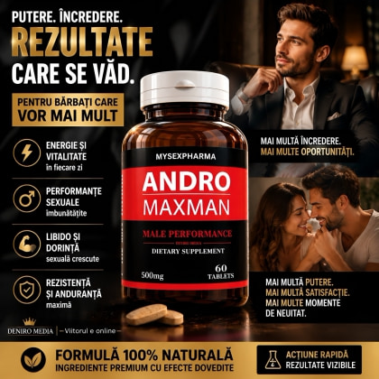Pastile Pentru Mărirea Penisului Andro MaxMan 60buc 2