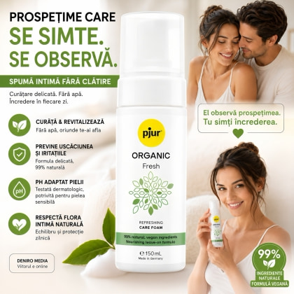 Pjur ORGANIC Fresh – Spumă Intimă Revitalizantă 150ml 3