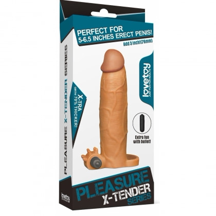 Prelungitor Penis cu Vibrații Pleasure X-Tender 9