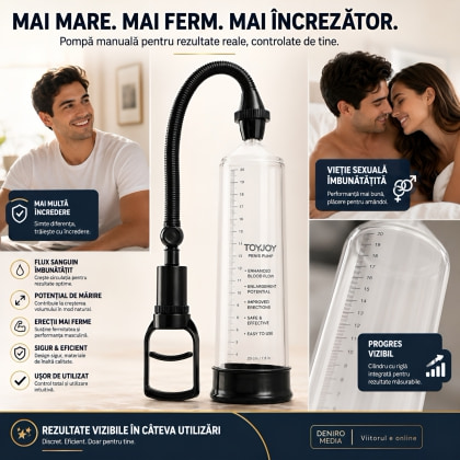 Pompă pentru Penis Power Pump cu Vacuum Manual Negru 4