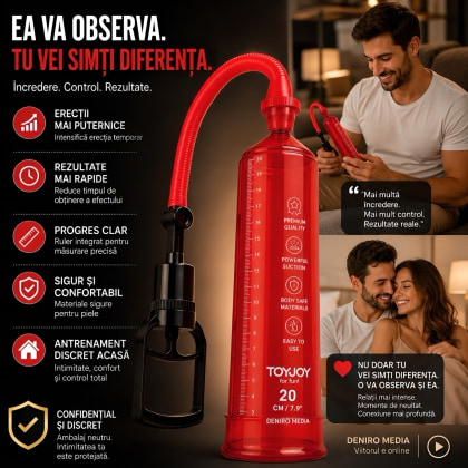 Pompă Penis Power Pump Roșu 5