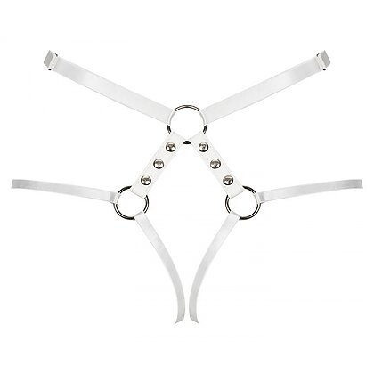 Portjartier Obsessive A758 Alb XL-2XL 4