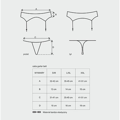 Portjartier Obsessive Catia Negru L-XL 5