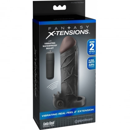 Prelungitor FX Vibrating Real Feel Negru 4