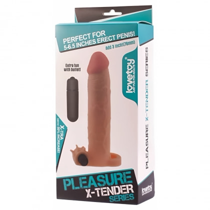 Manșon Penis X-Tender Vibro pentru Lungime și Grosime 2