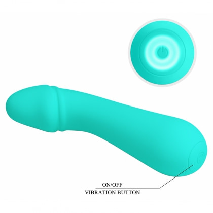 Pretty Love Cetus – Vibrator Punctul G 15 cm, 12 Moduri Albastru 8