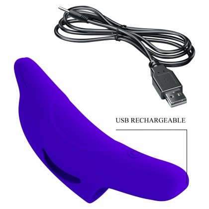 Pretty Love Delphini – Vibrator De Deget 10 Moduri, Compact Albastru 6