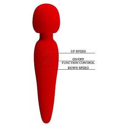 Pretty Love Meredith — Wand 7 Moduri, 21.5 cm, Roșu 4