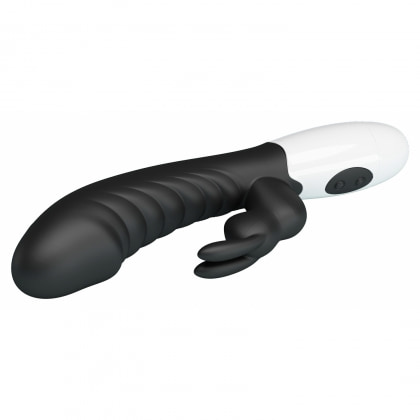 Pretty Love Naughty Bunny – Dublu Stimulator, 30 Moduri Negru 2