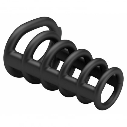 Pretty Love Rodrigo – Inel Erecție silicon, 6 Inele Negru 3