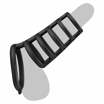 Pretty Love Rodrigo – Inel Erecție silicon, 6 Inele Negru 2