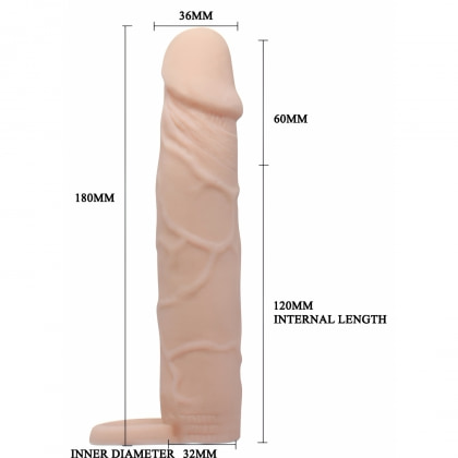 Prelungitor Penis Pretty Love Sleeve cu Cap Bombat 7