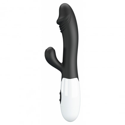 Pretty Love Snappy Black — Iepuraș Dual, 30 Moduri Negru