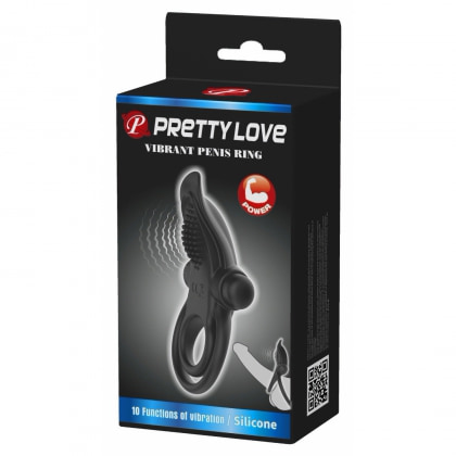 Pretty Love Vibrant Penis Ring Negru 8