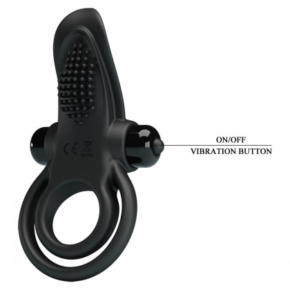 Pretty Love Vibrant Penis Ring Negru 6
