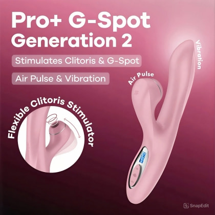 Satisfyer Rabbit Pro Punctul G, 10 Vibrații și 11 Presiuni Roz 3