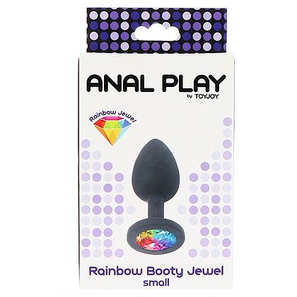 op Anal cu Bijuterie Rainbow Jewel Unisex Negru 4