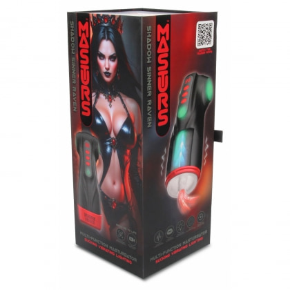 Raven Masturbator Automat Reîncărcabil cu Sucțiune și Vibrații Negru 9